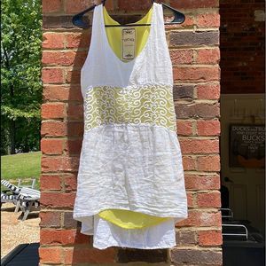 White mini dress vintage concept Sz large, barely worn, $20